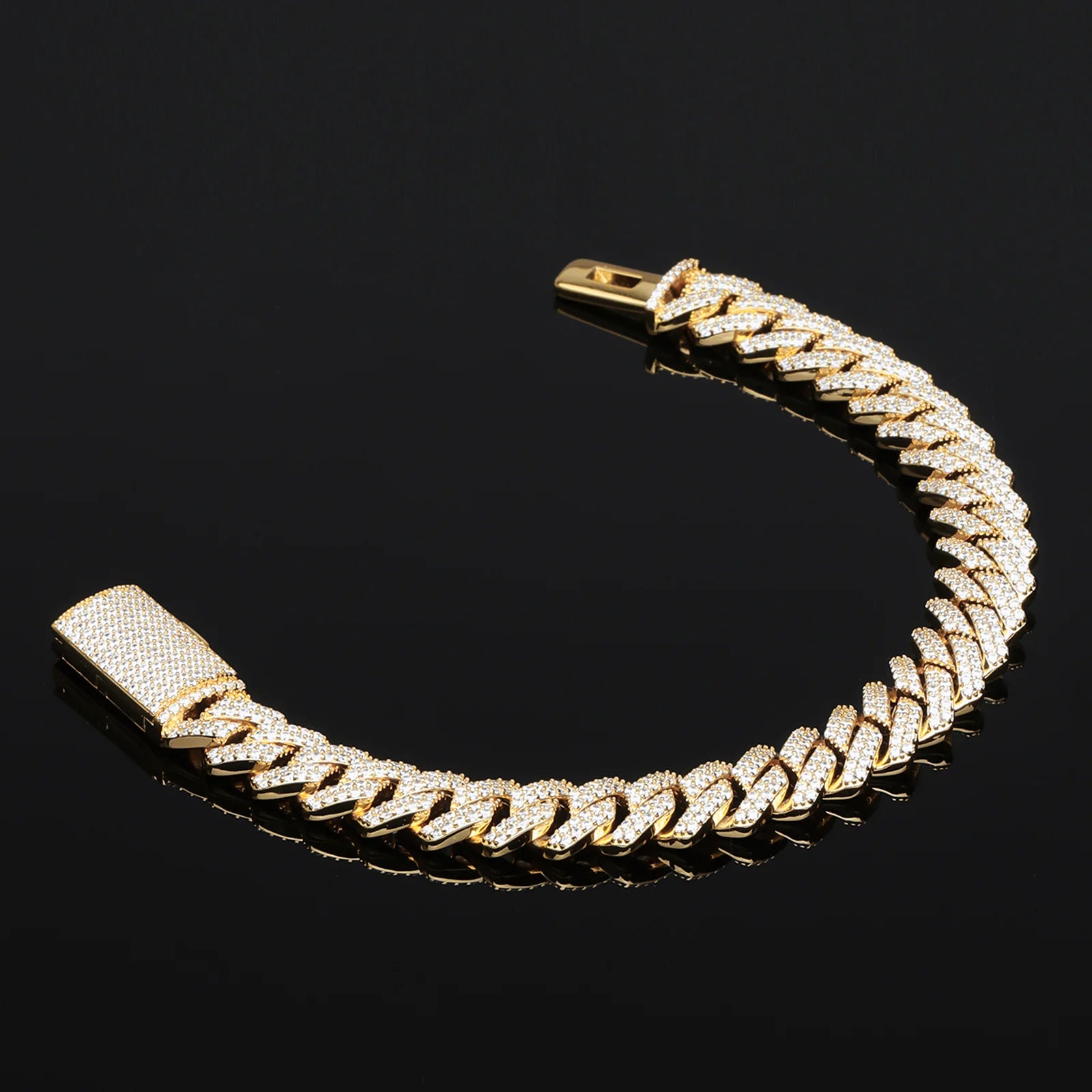 12mm Classic Trapezoidal Cuban Bracelet