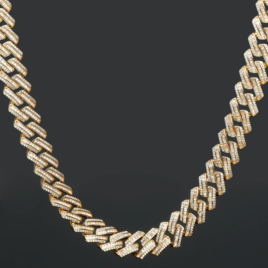 16mm Vintage Rectangular Cut Cuban Chain