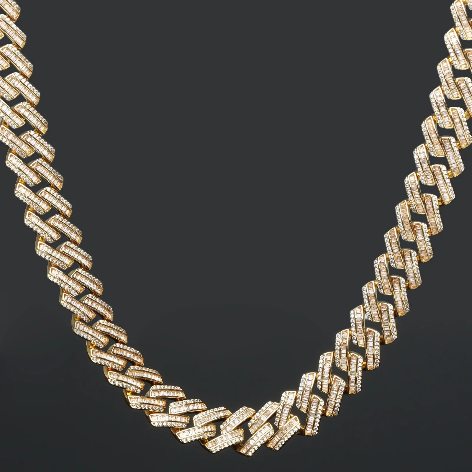 16mm Vintage Rectangular Cut Cuban Chain
