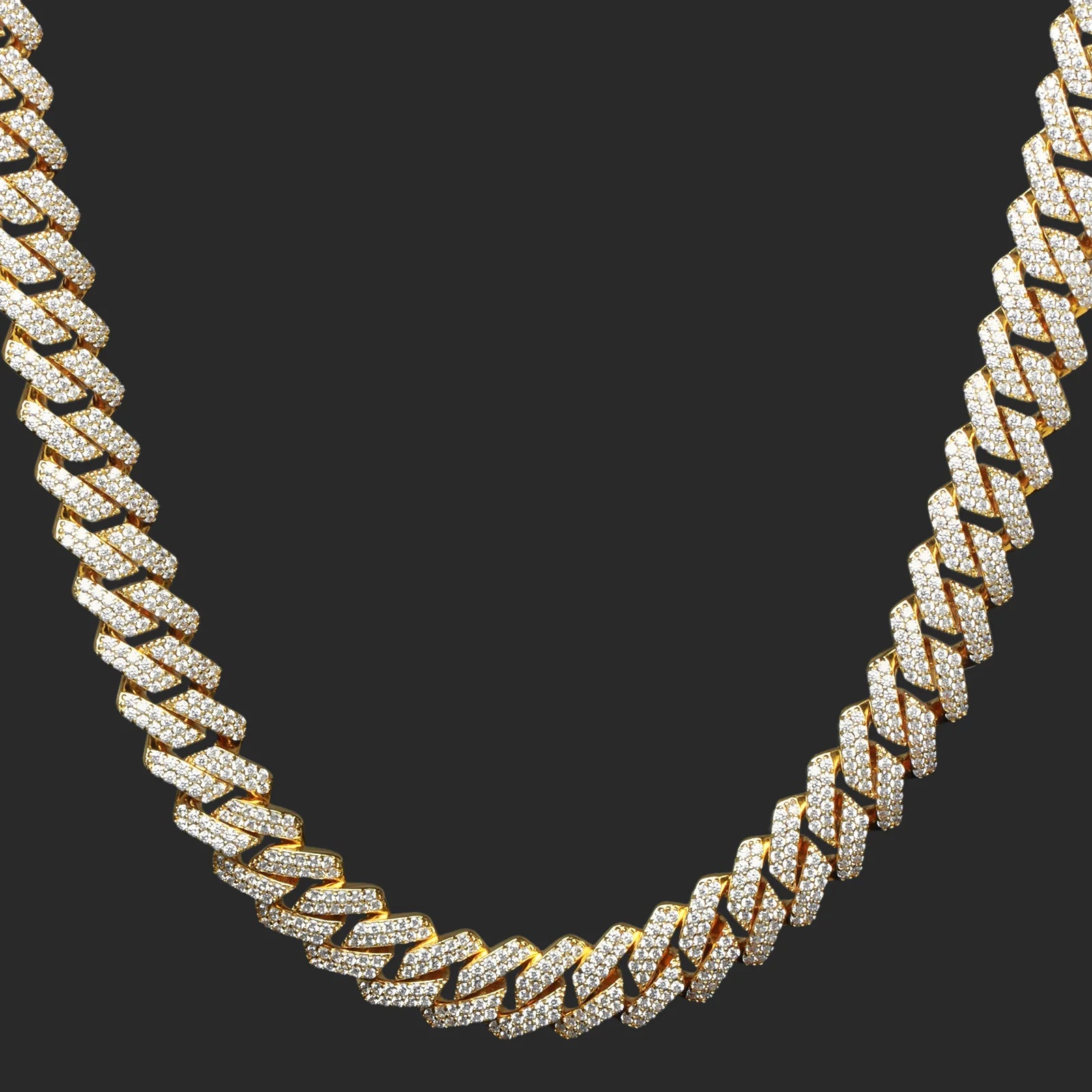 12mm Classic Trapezoidal Cuban Chain