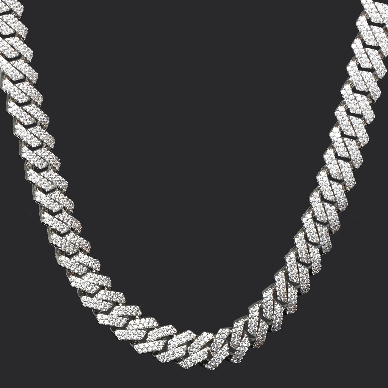 18mm Blue & White Cuban Chain