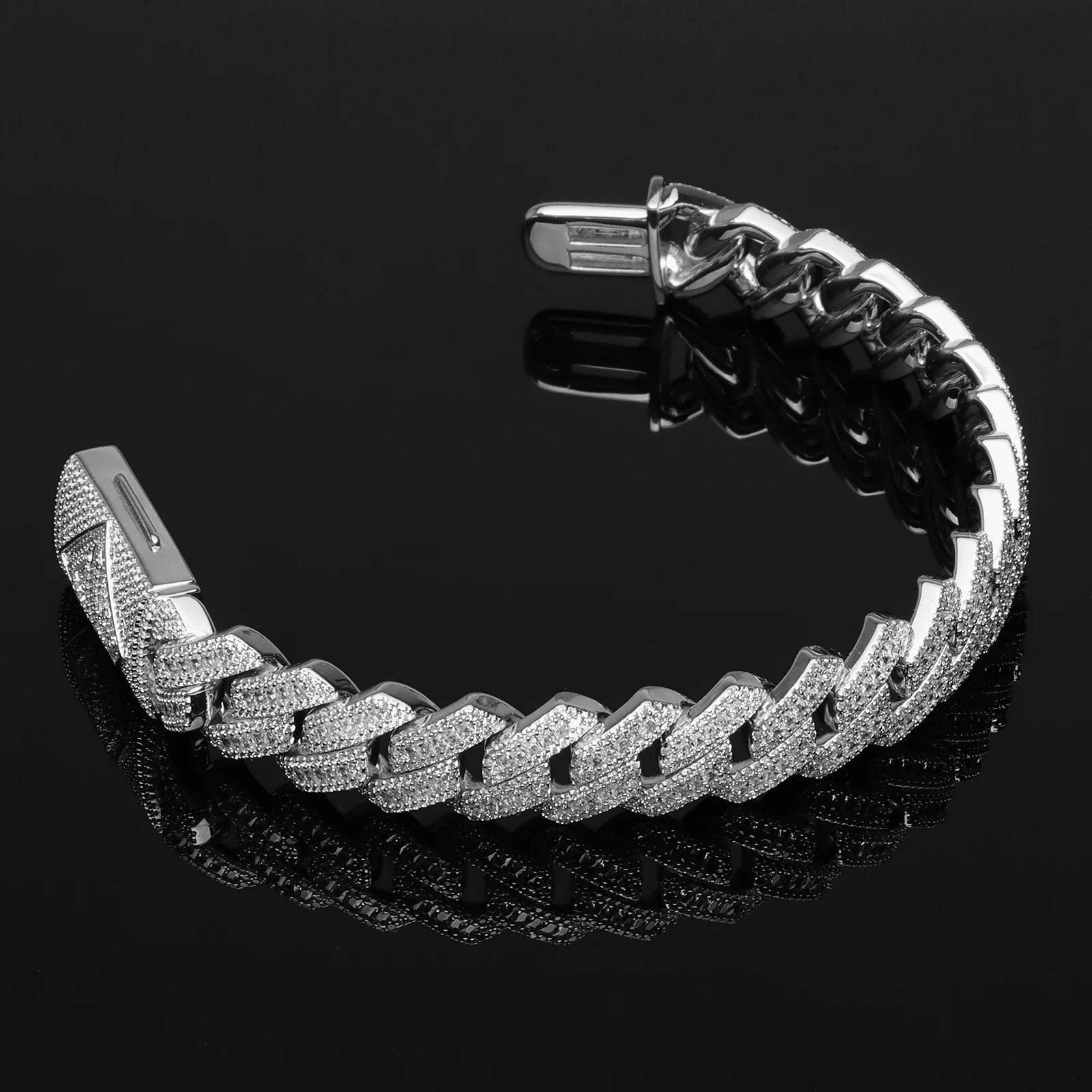15mm Superman Pattern Cuban Bracelet