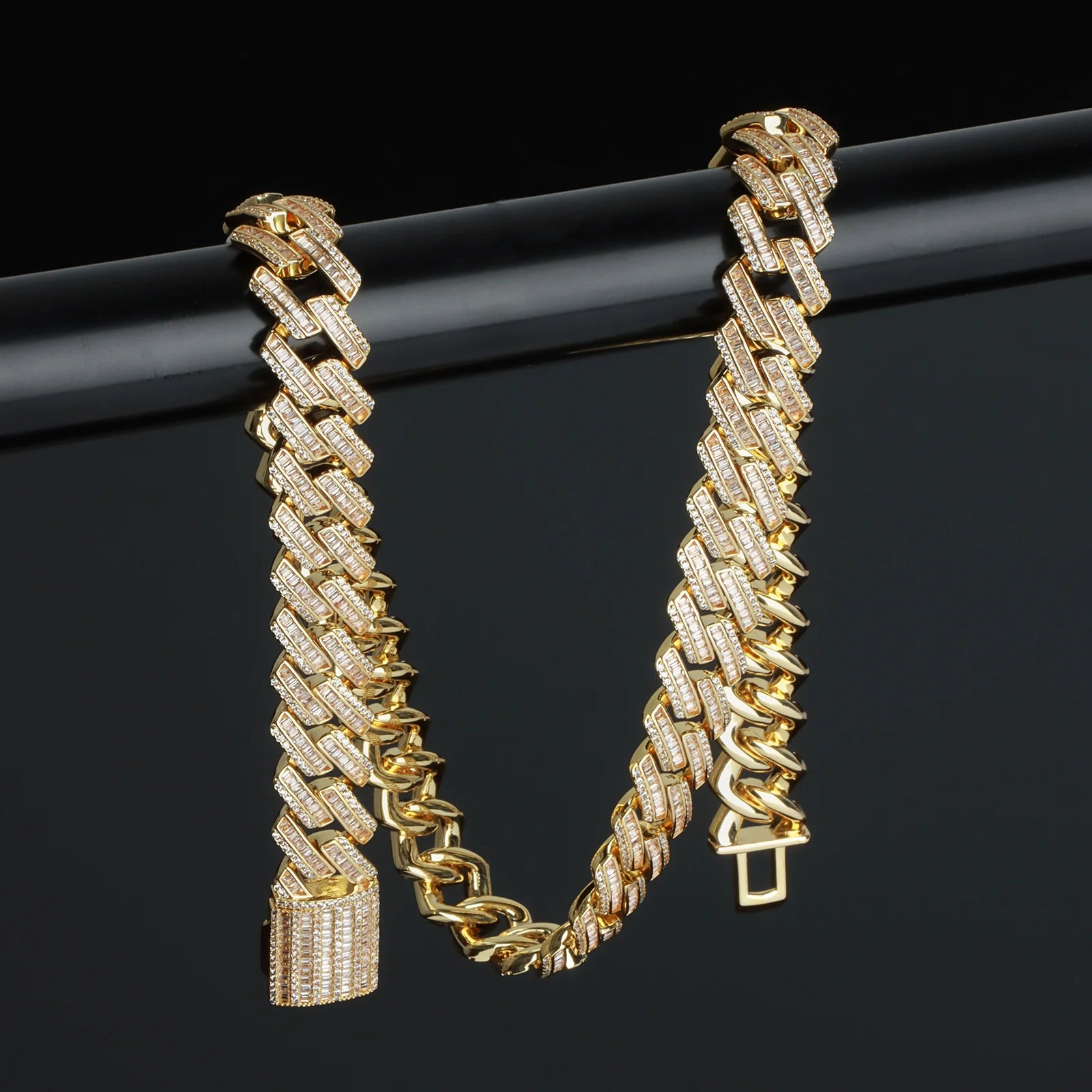 16mm Vintage Rectangular Cut Cuban Chain