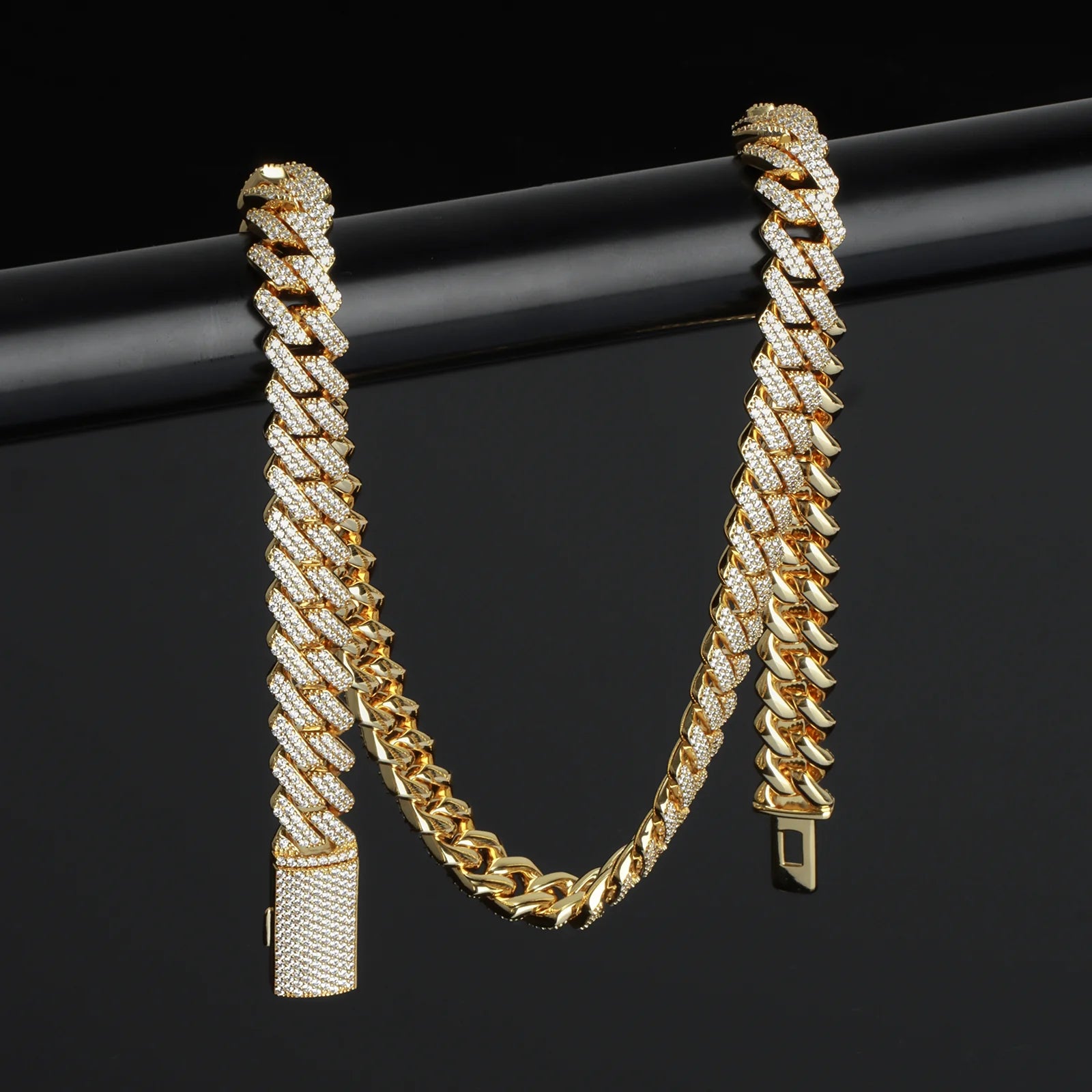 12mm Classic Trapezoidal Cuban Chain