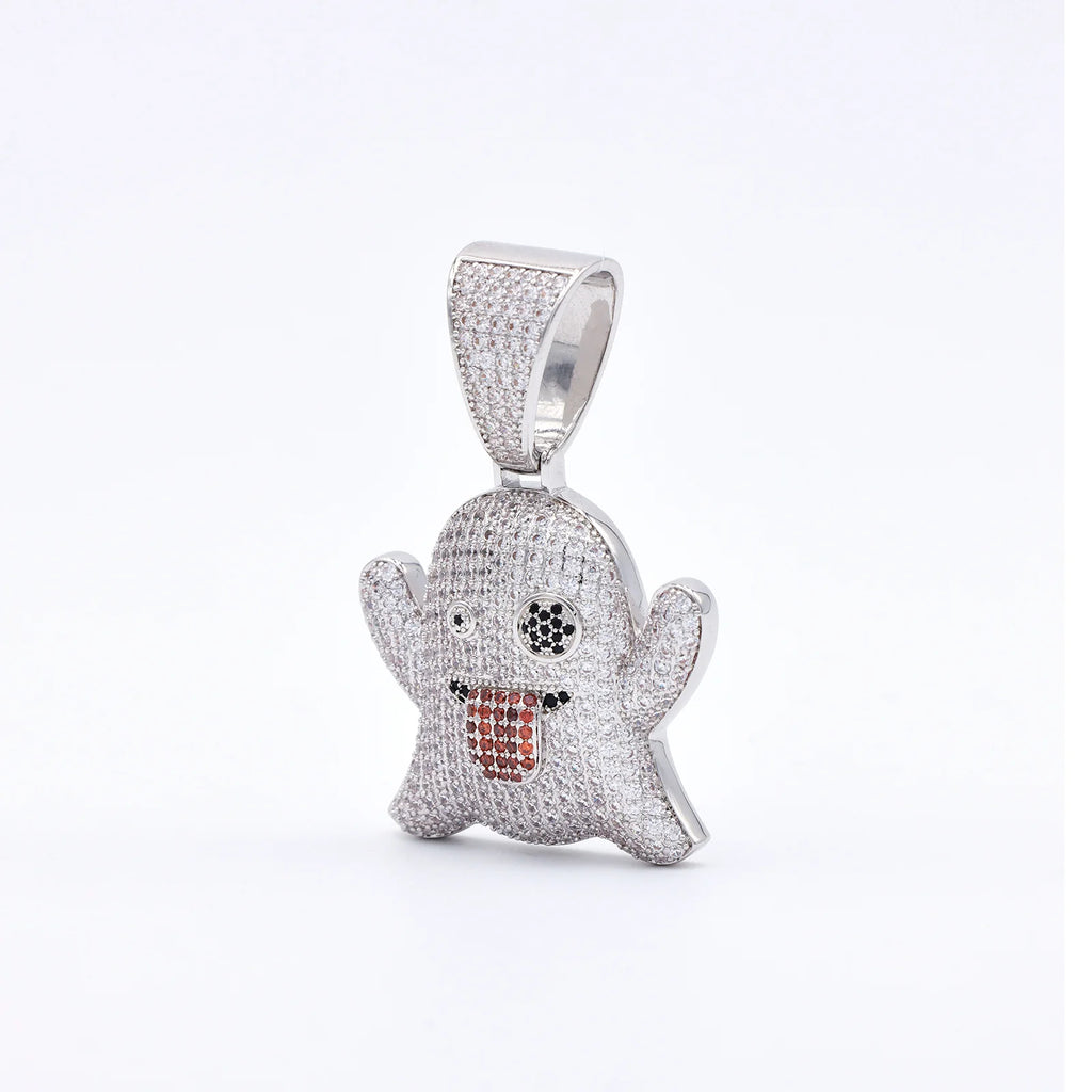 Tongue Out Ghost Small Pendant