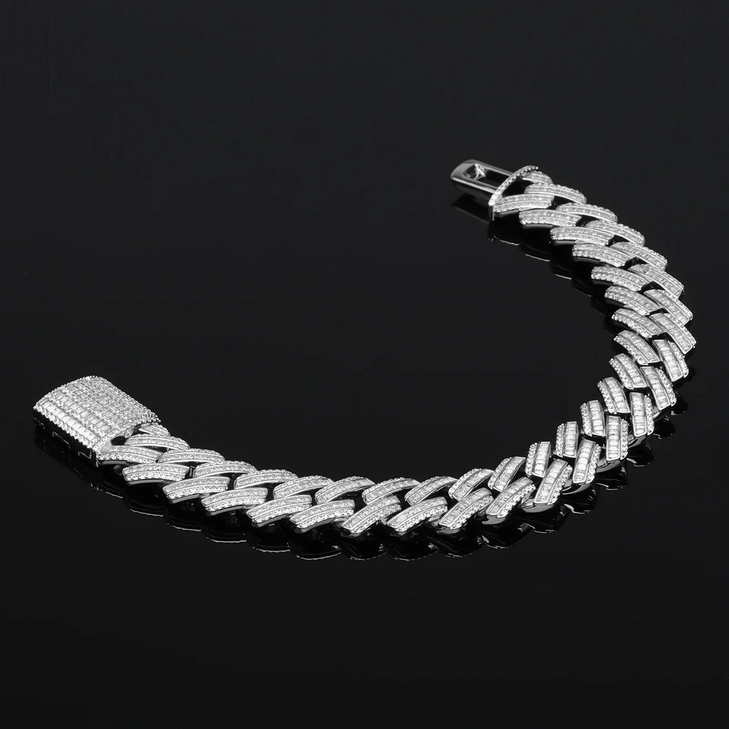 16mm Vintage Rectangular Cut Cuban Bracelet