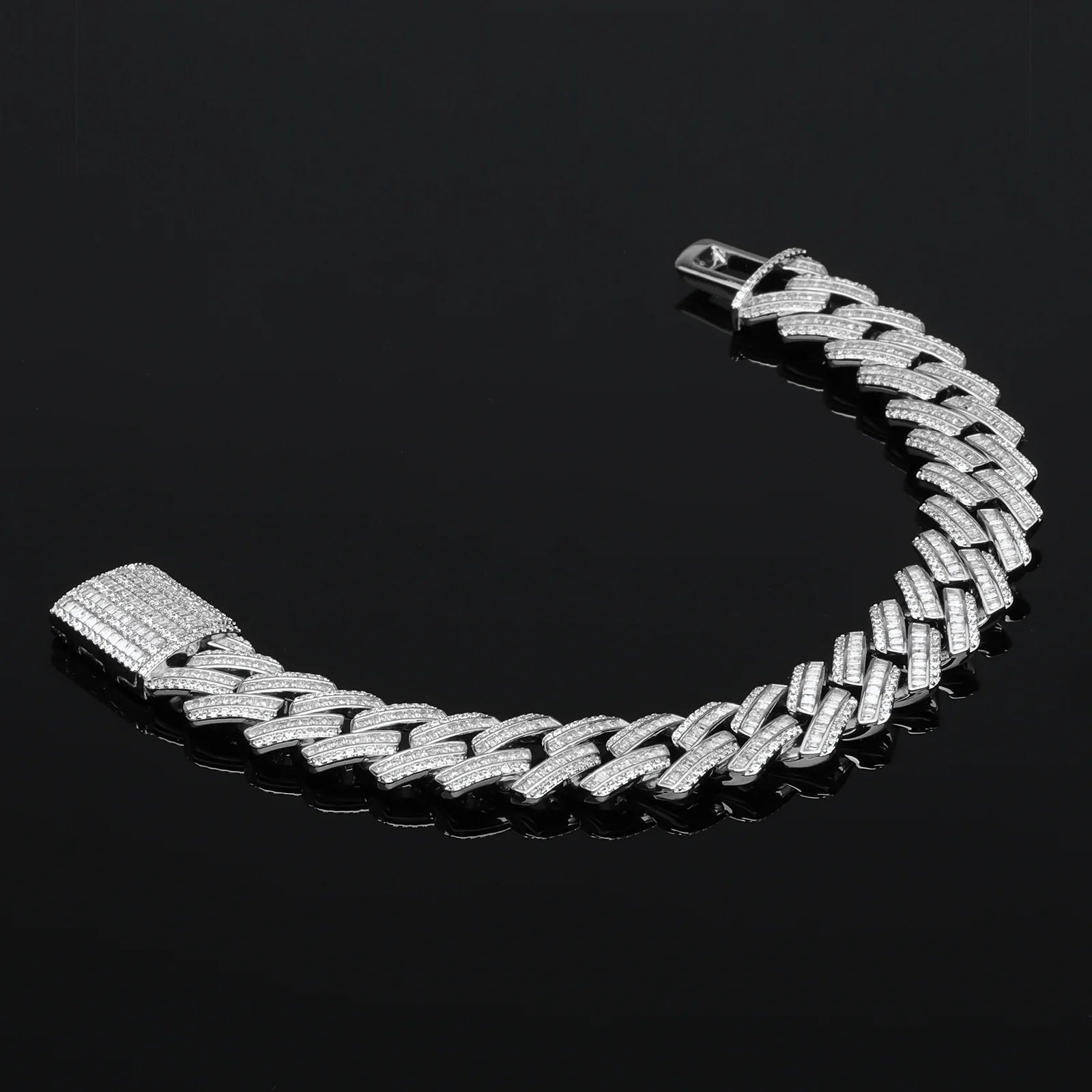 16mm Vintage Rectangular Cut Cuban Bracelet