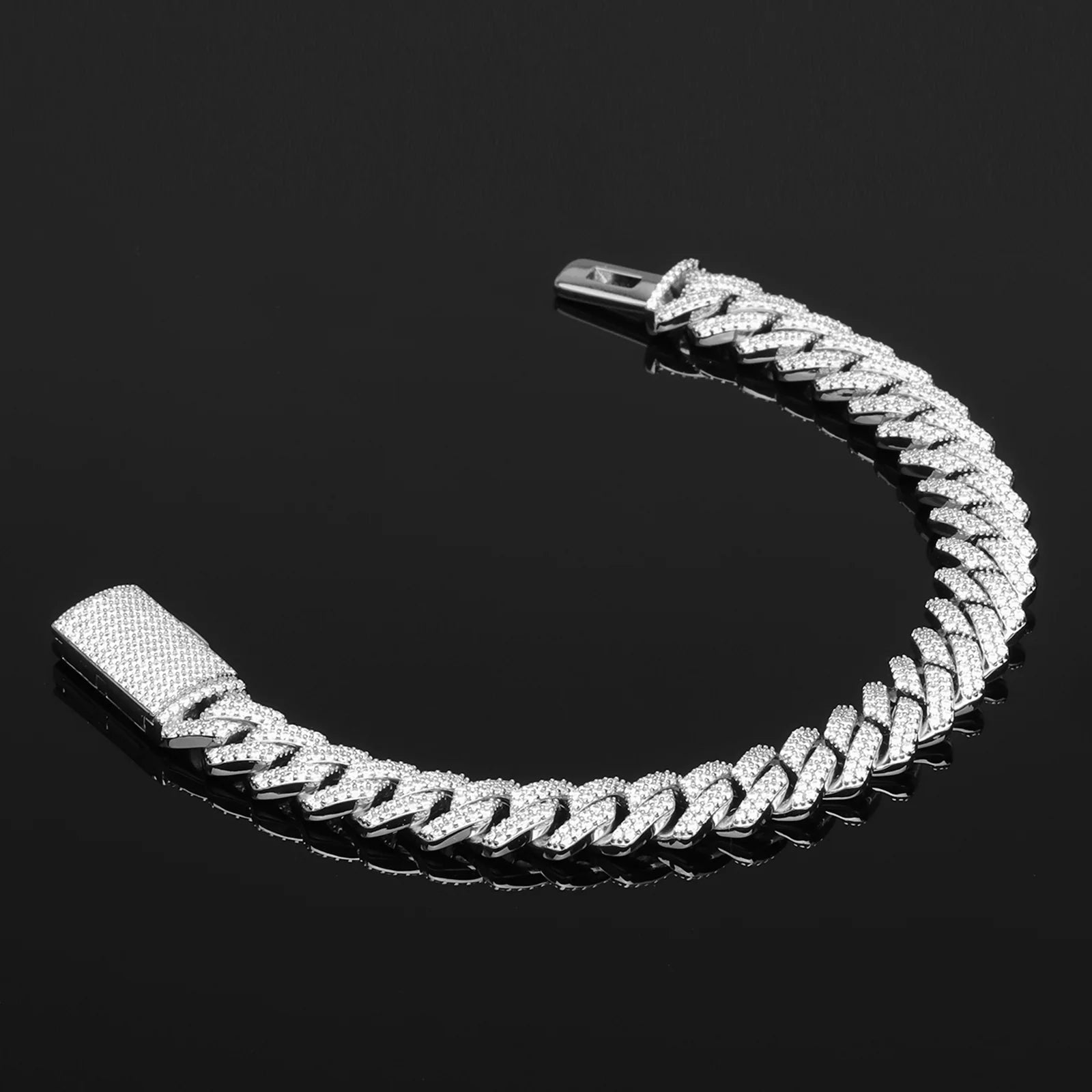 12mm Classic Trapezoidal Cuban Bracelet