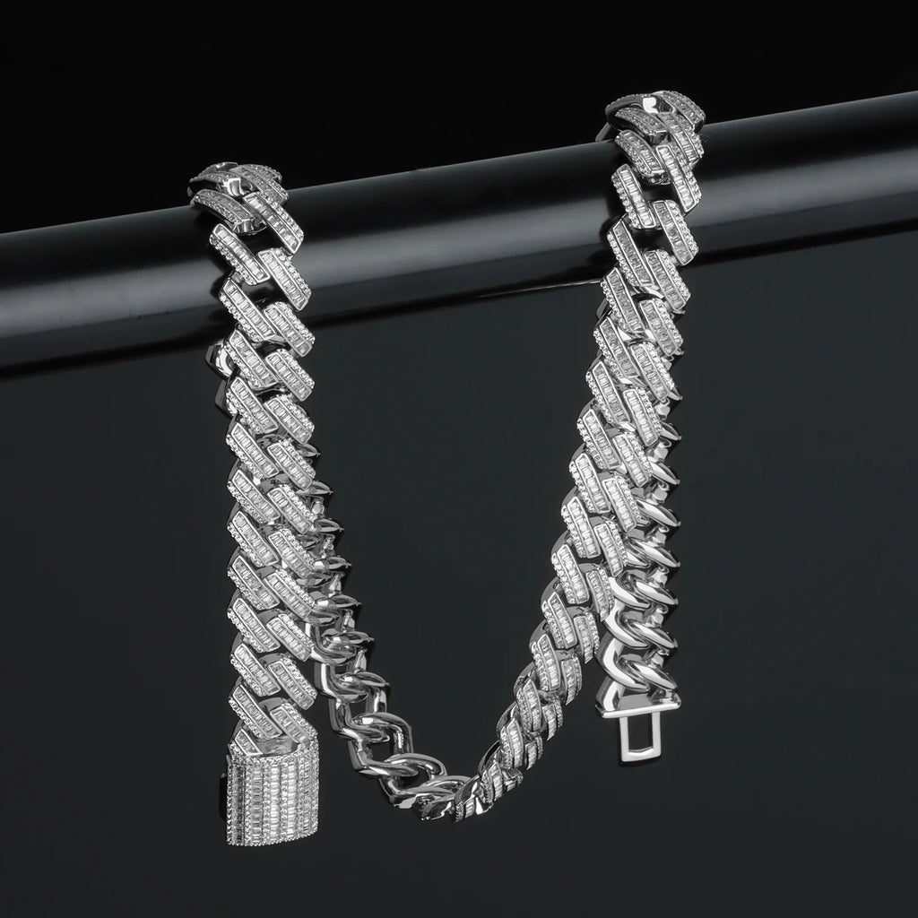 16mm Vintage Rectangular Cut Cuban Chain