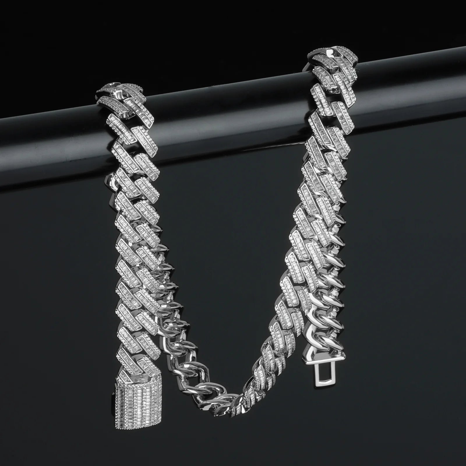 16mm Vintage Rectangular Cut Cuban Chain