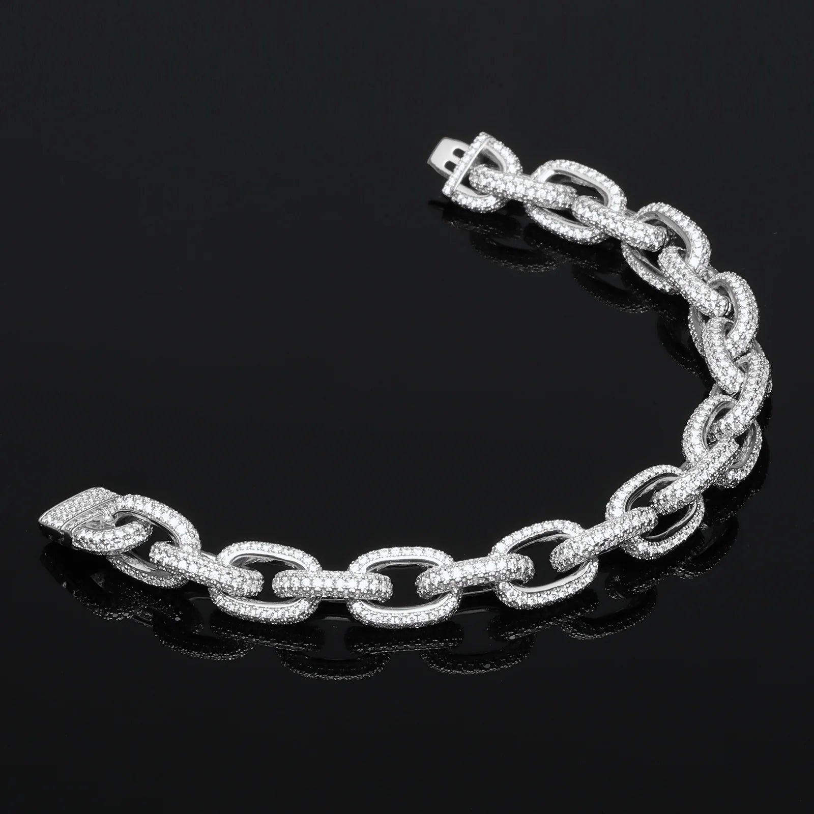 10mm O Cross Chain Cuban Bracelet