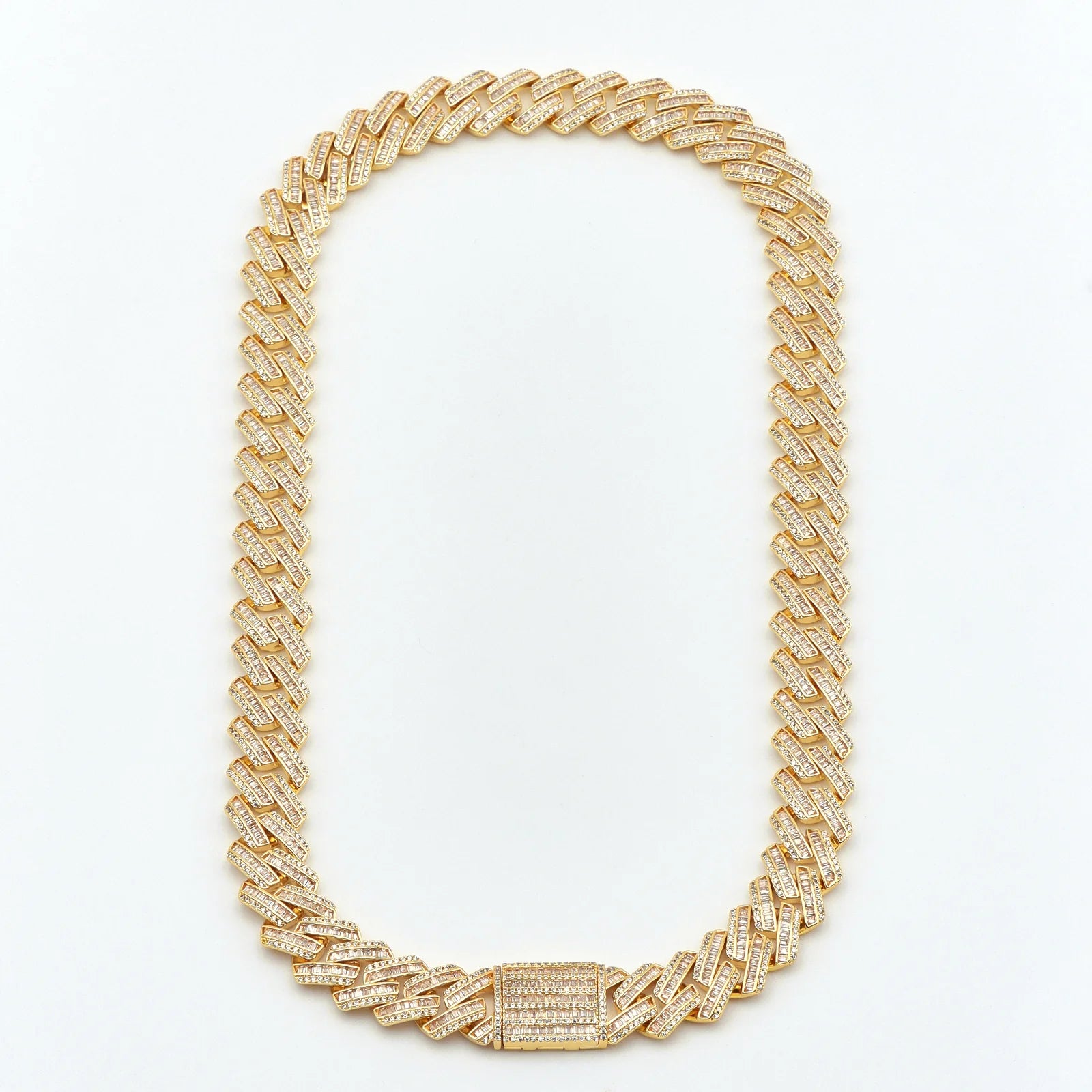 16mm Vintage Rectangular Cut Cuban Chain
