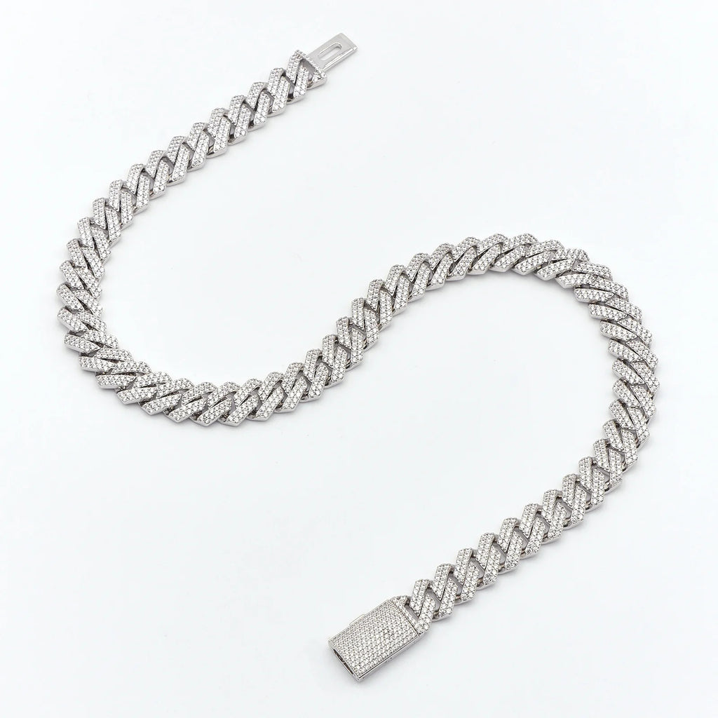 18mm Blue & White Cuban Chain