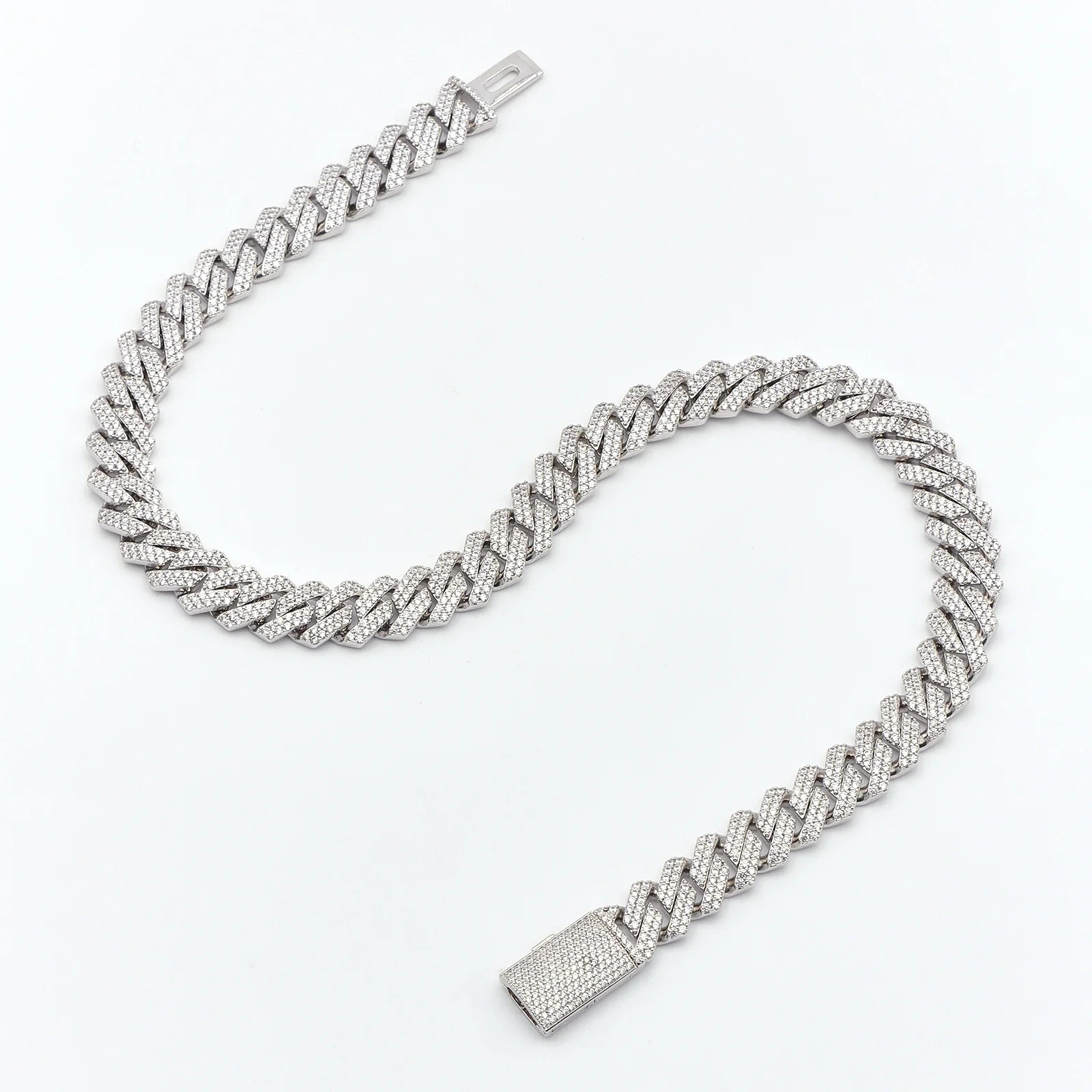 18mm Blue & White Cuban Chain