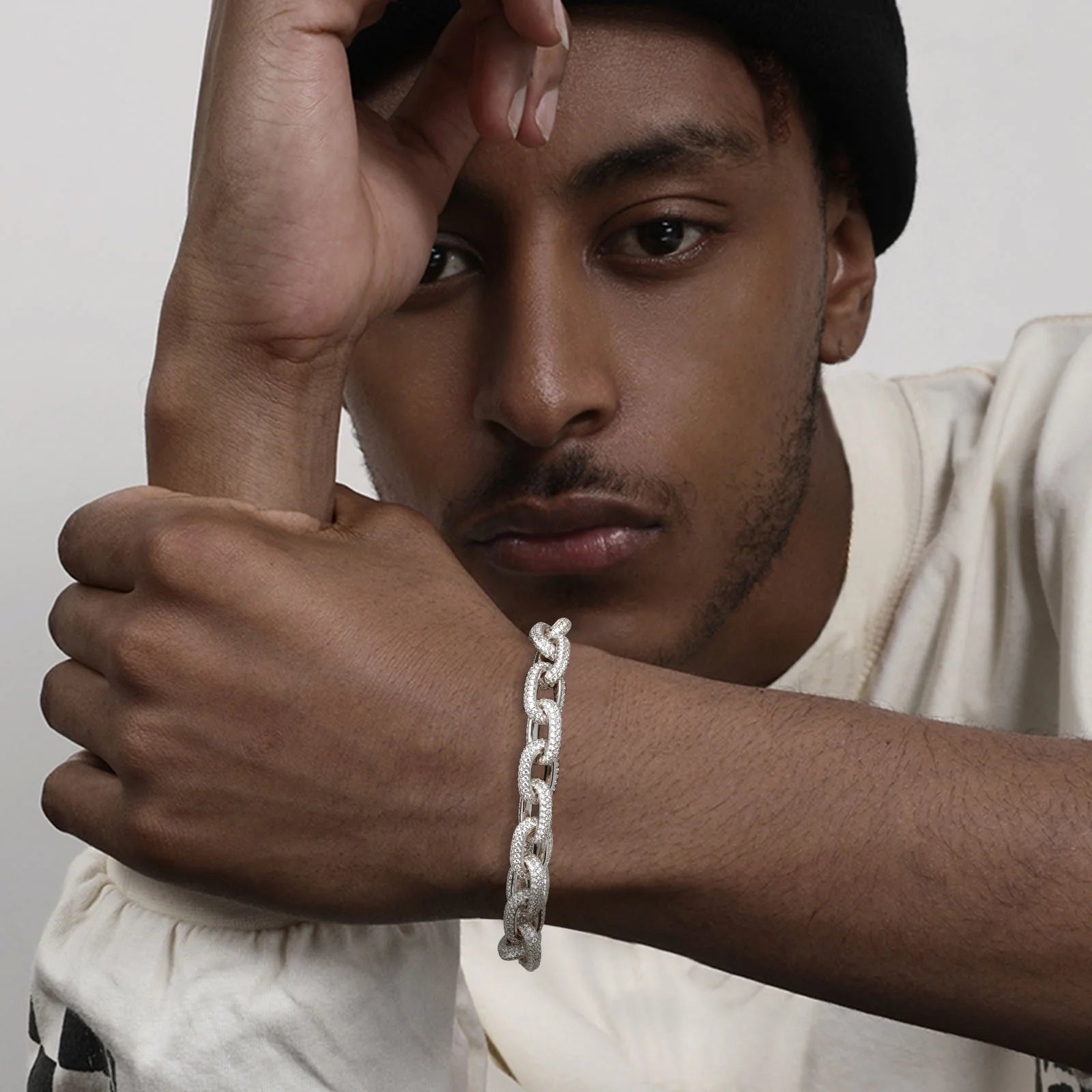 10mm O Cross Chain Cuban Bracelet