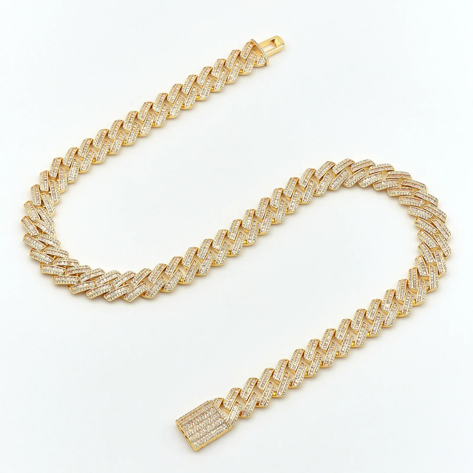 16mm Vintage Rectangular Cut Cuban Chain