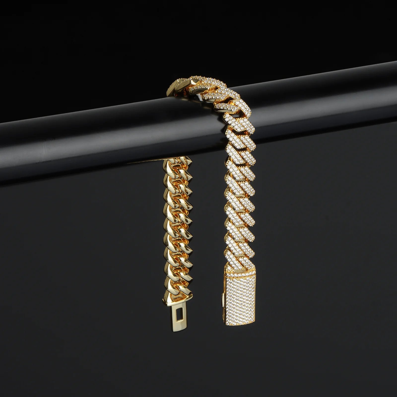 12mm Classic Trapezoidal Cuban Bracelet
