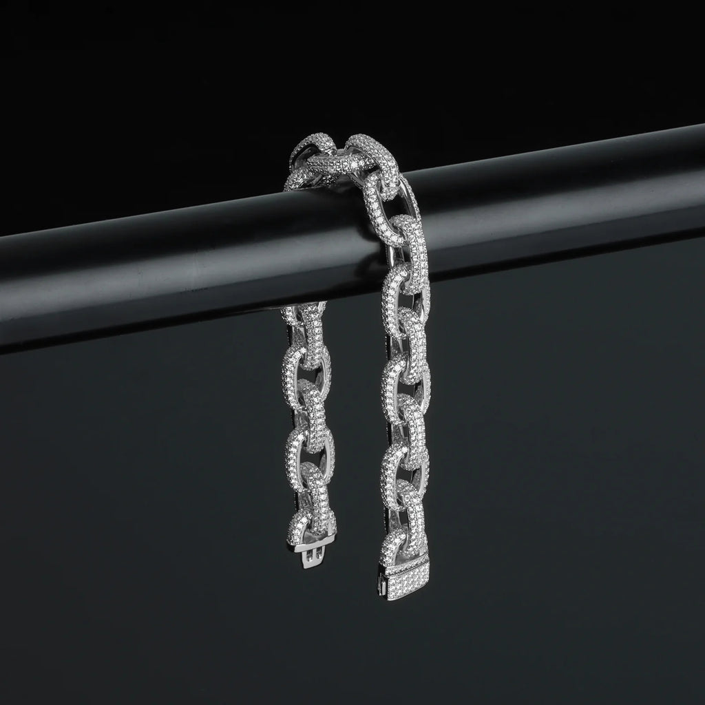10mm O Cross Chain Cuban Bracelet