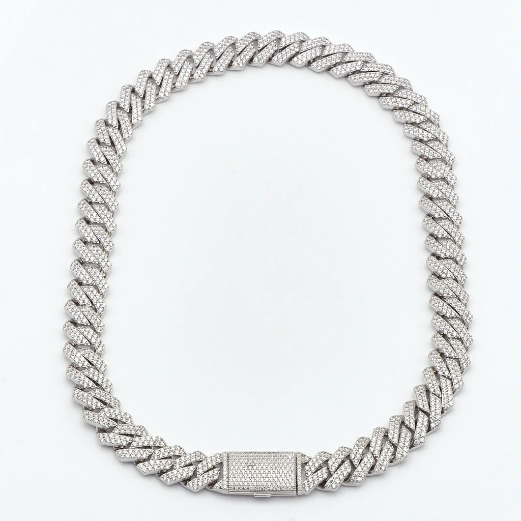 18mm Blue & White Cuban Chain