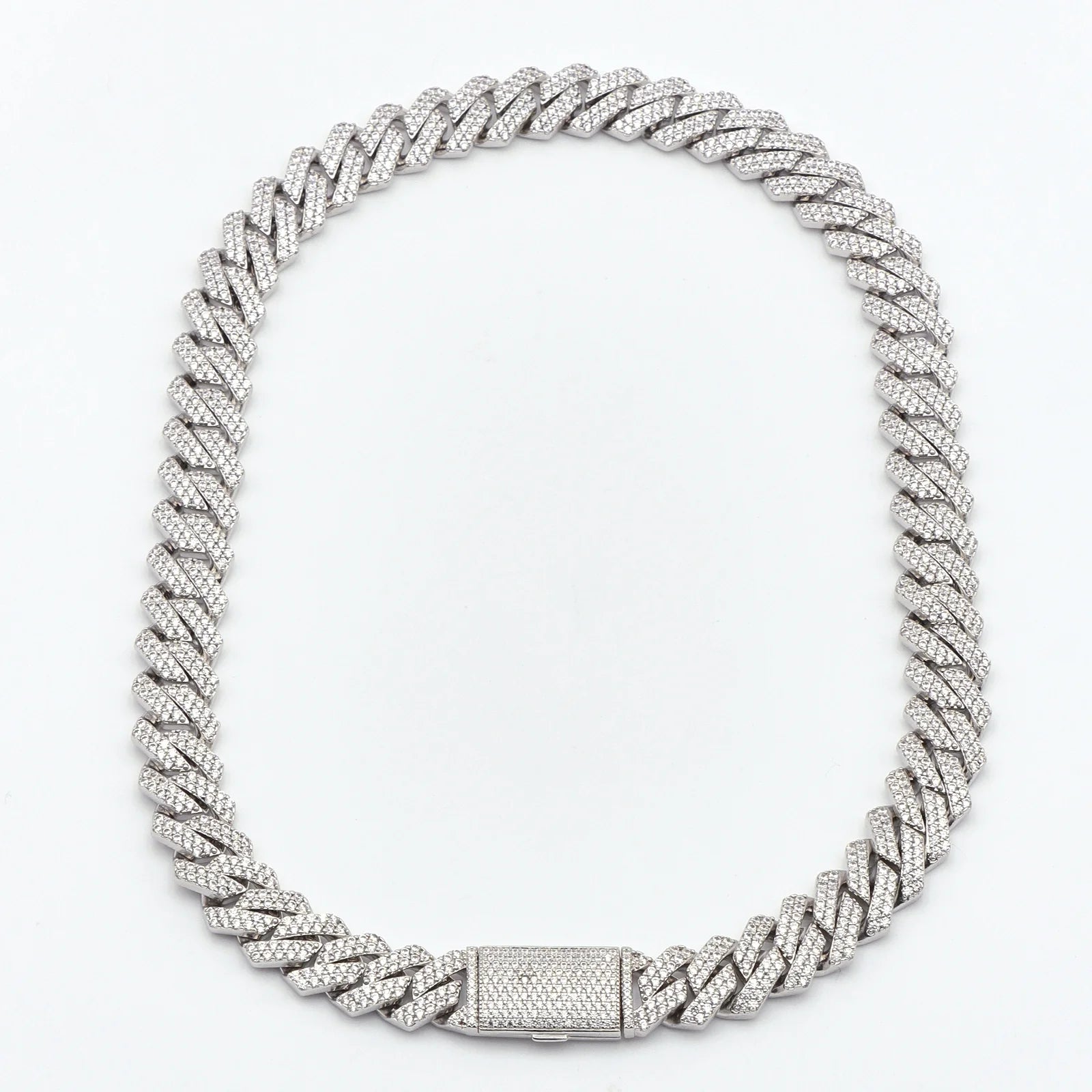 18mm Blue & White Cuban Chain