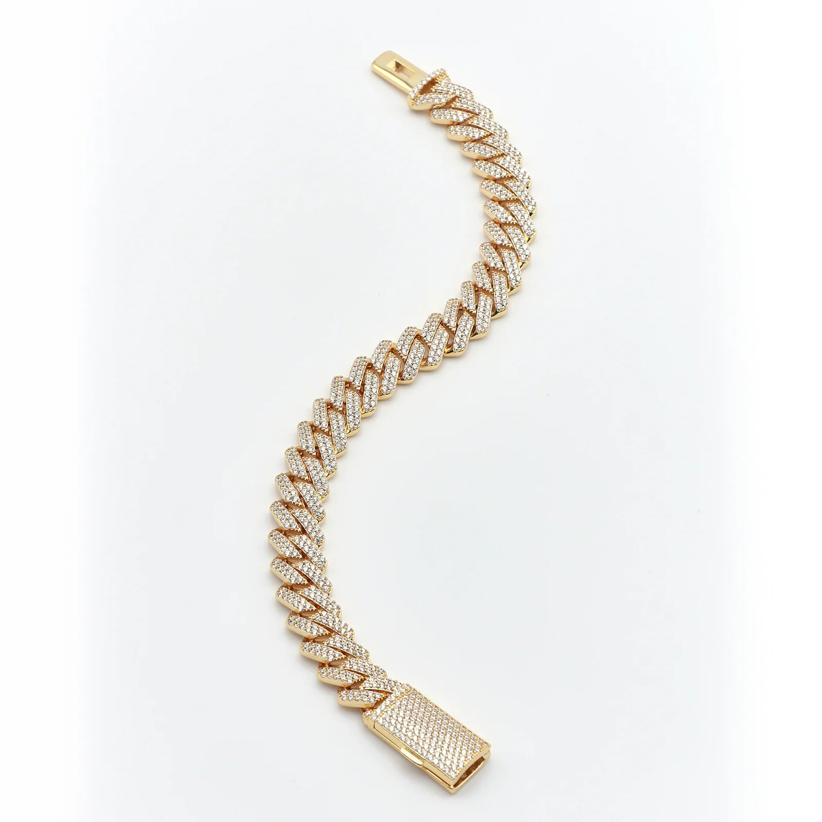 12mm Classic Trapezoidal Cuban Bracelet