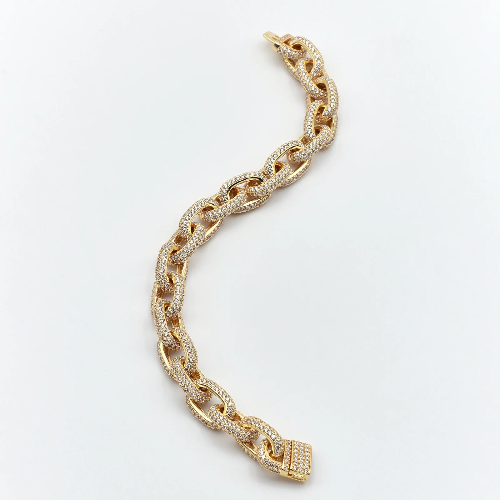 10mm O Cross Chain Cuban Bracelet
