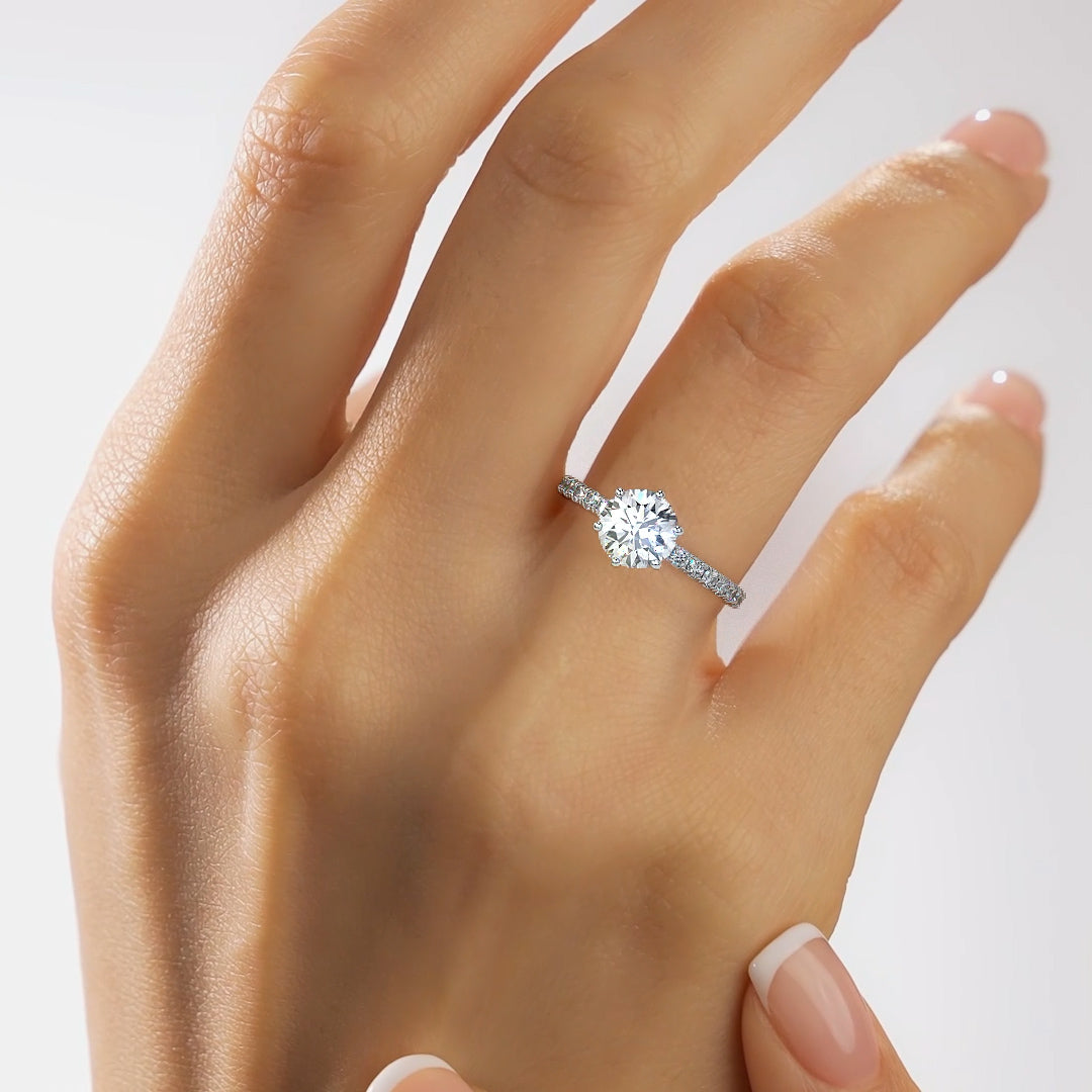 The Ring of Light of the Stars Lab Grown Diamond Halo 0.5 CTW Ring