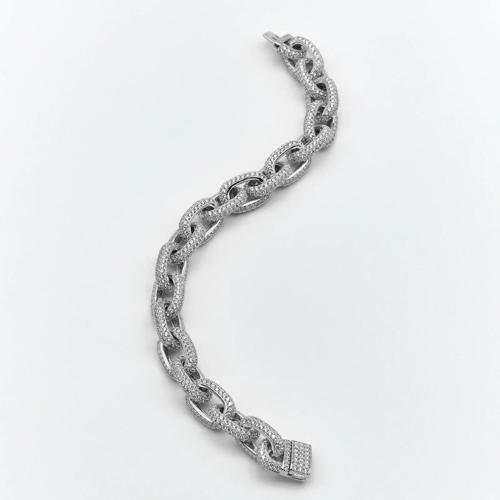 10mm O Cross Chain Cuban Bracelet