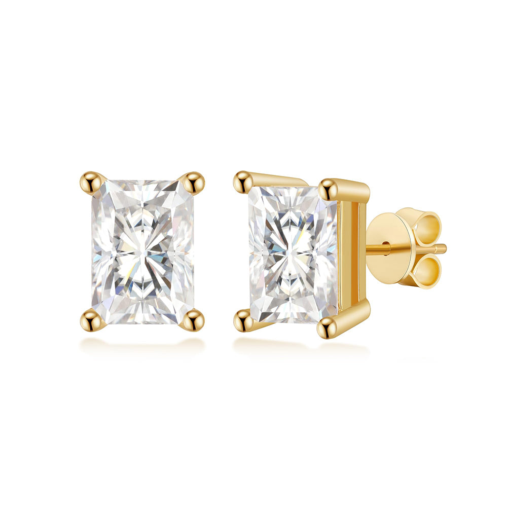 Radiant Cut Lab Grown Diamond Stud Earrings