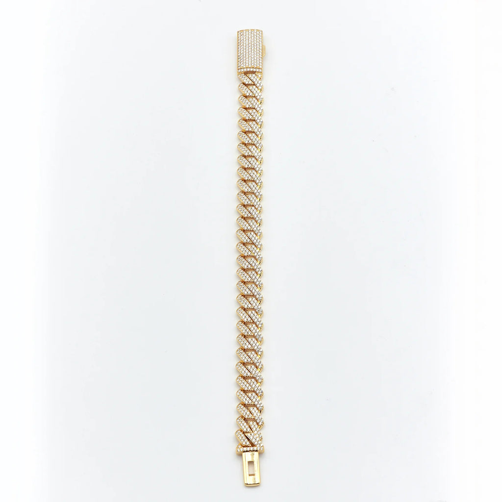 12mm Classic Trapezoidal Cuban Bracelet