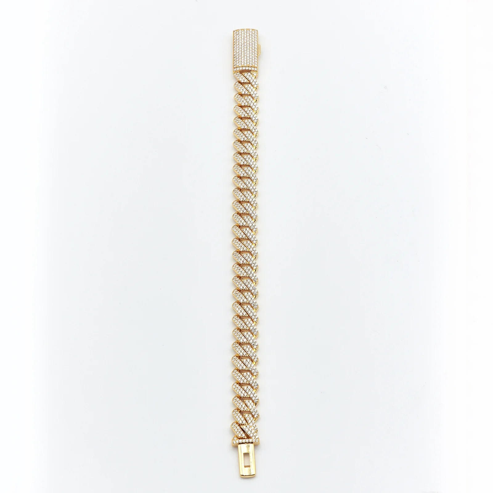 12mm Classic Trapezoidal Cuban Bracelet