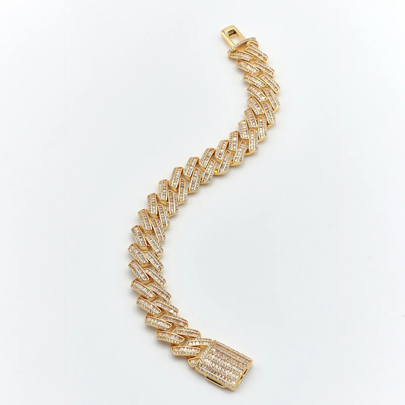16mm Vintage Rectangular Cut Cuban Bracelet