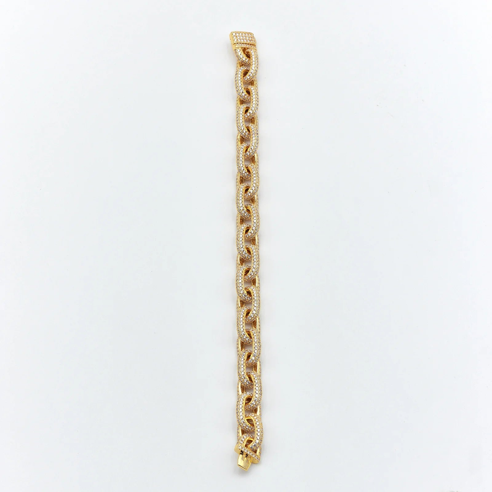10mm O Cross Chain Cuban Bracelet