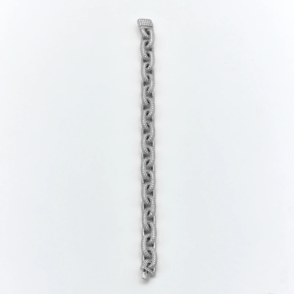 10mm O Cross Chain Cuban Bracelet
