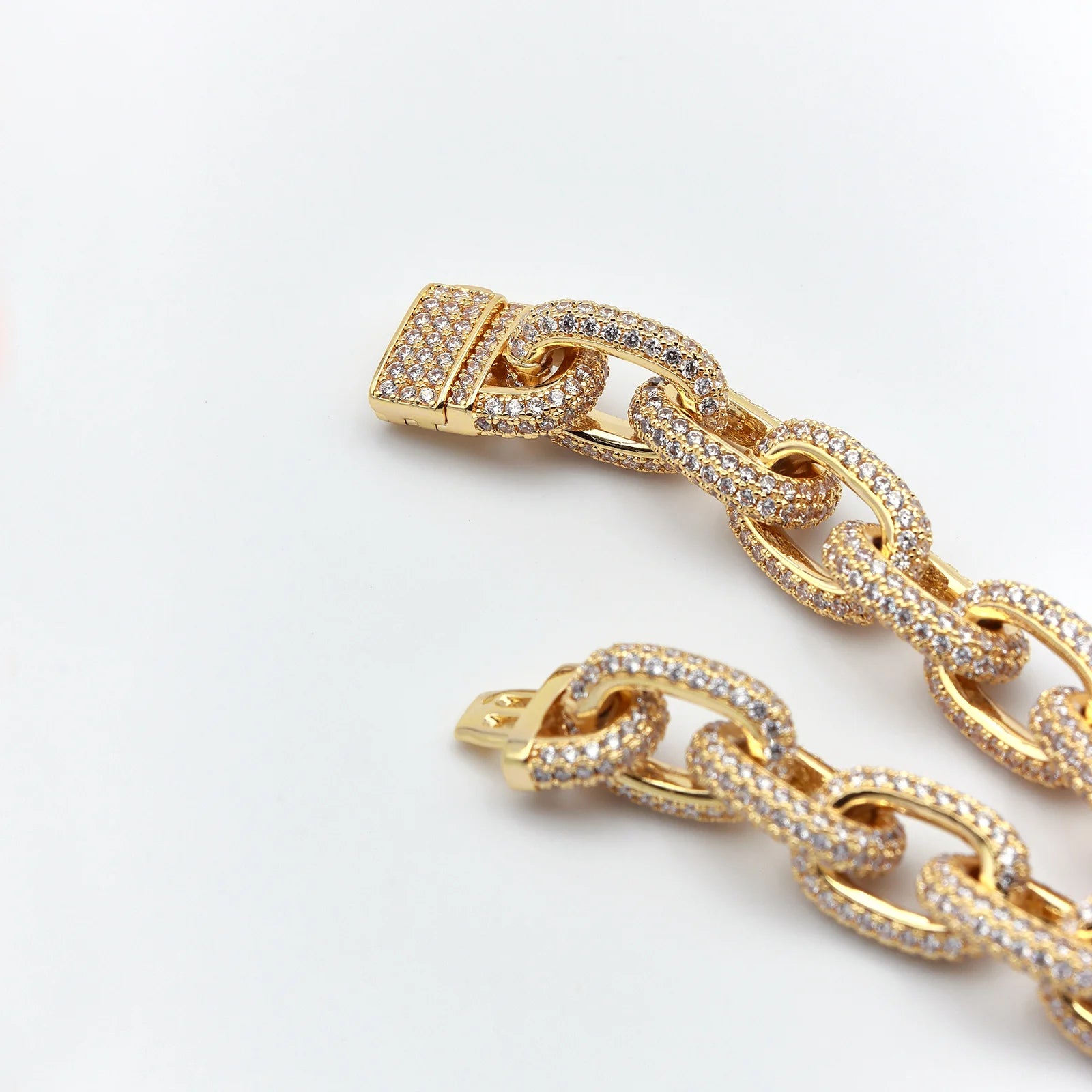 10mm O Cross Chain Cuban Bracelet