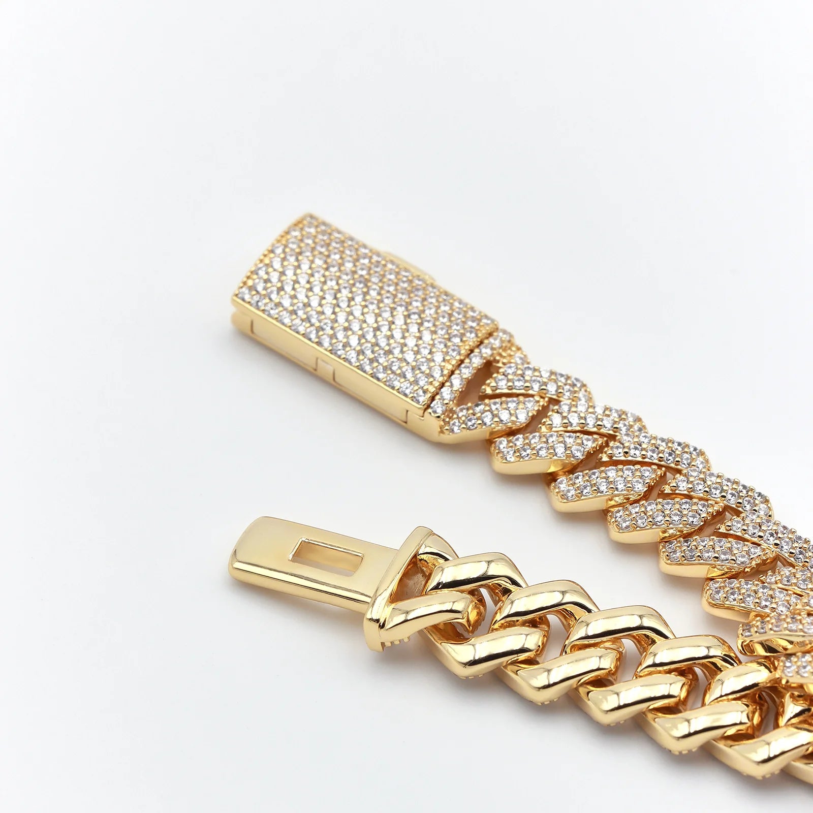 12mm Classic Trapezoidal Cuban Bracelet