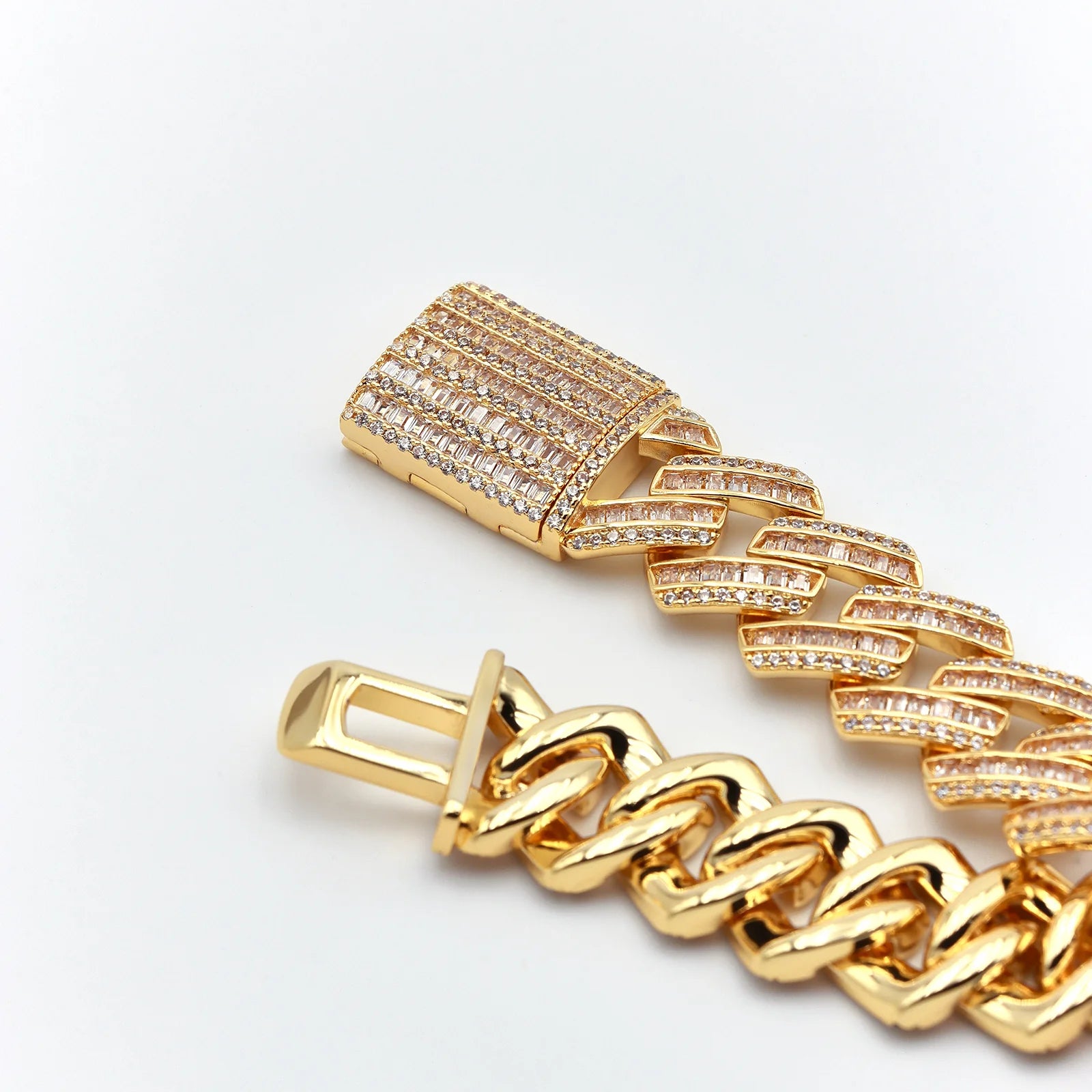 16mm Vintage Rectangular Cut Cuban Bracelet