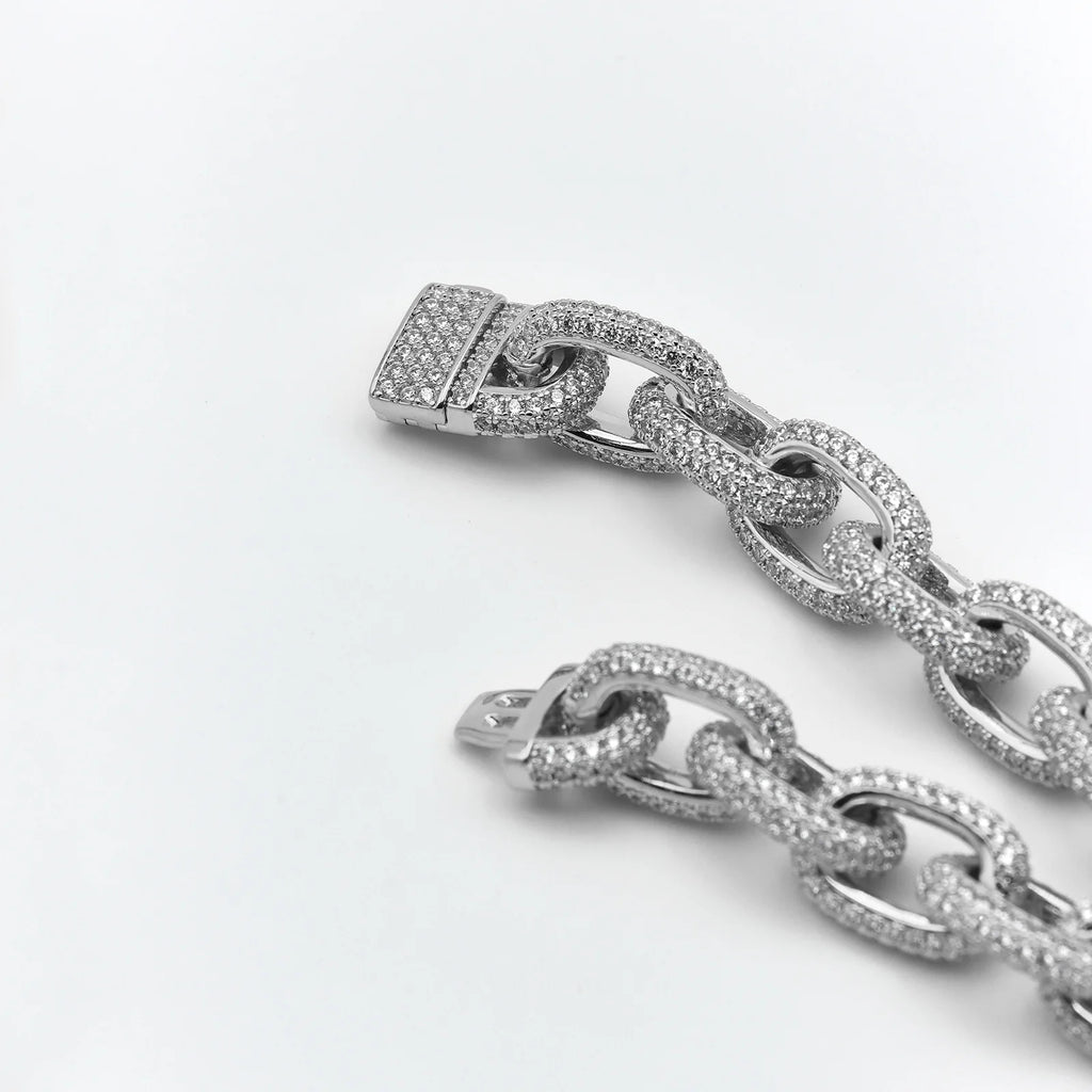 10mm O Cross Chain Cuban Bracelet