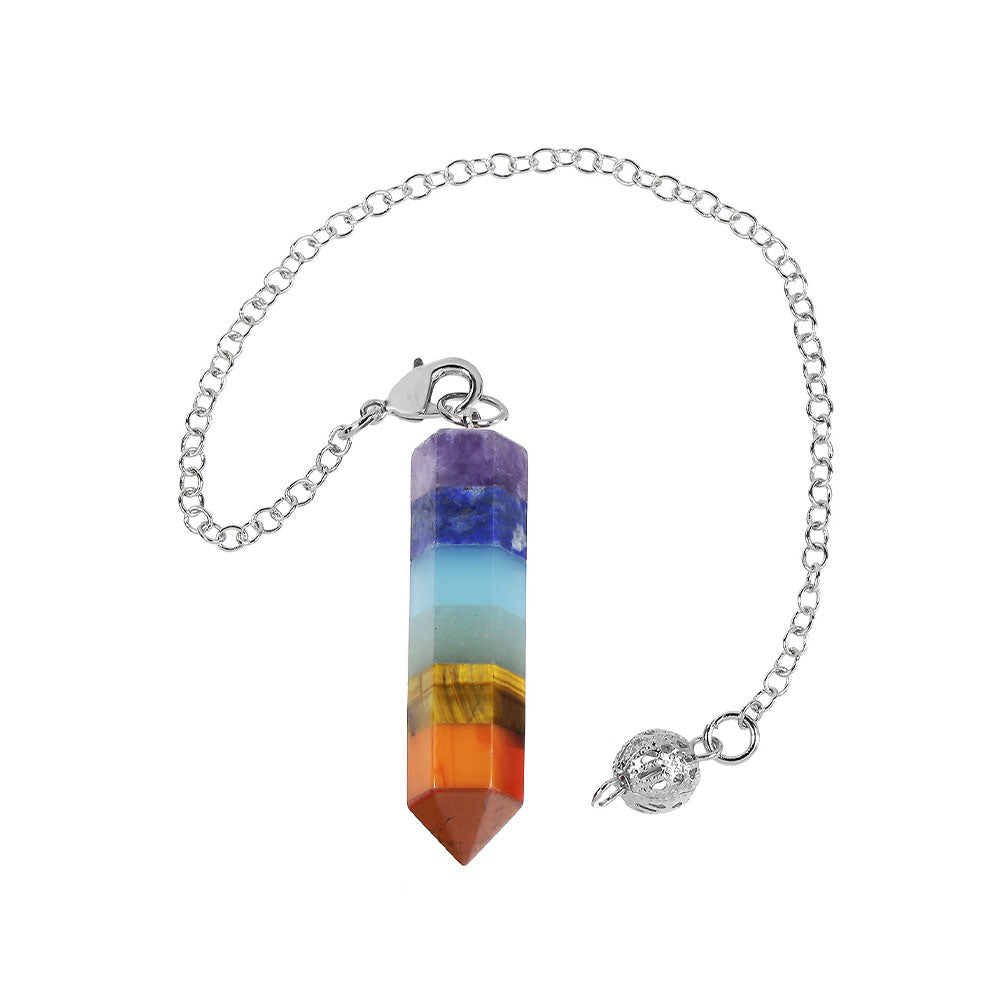 CICIORASTAR Seven Color Wheel | Natural Crystal Seven Color Cut Noodles Pendant