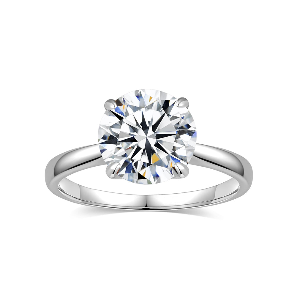 Round Solitaire Lab Grown Diamond Engagement Ring