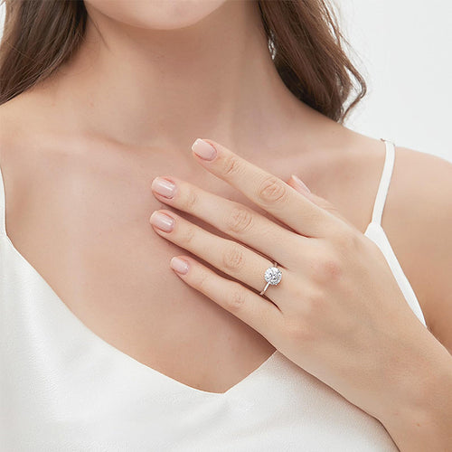 Round Solitaire Lab Grown Diamond Engagement Ring