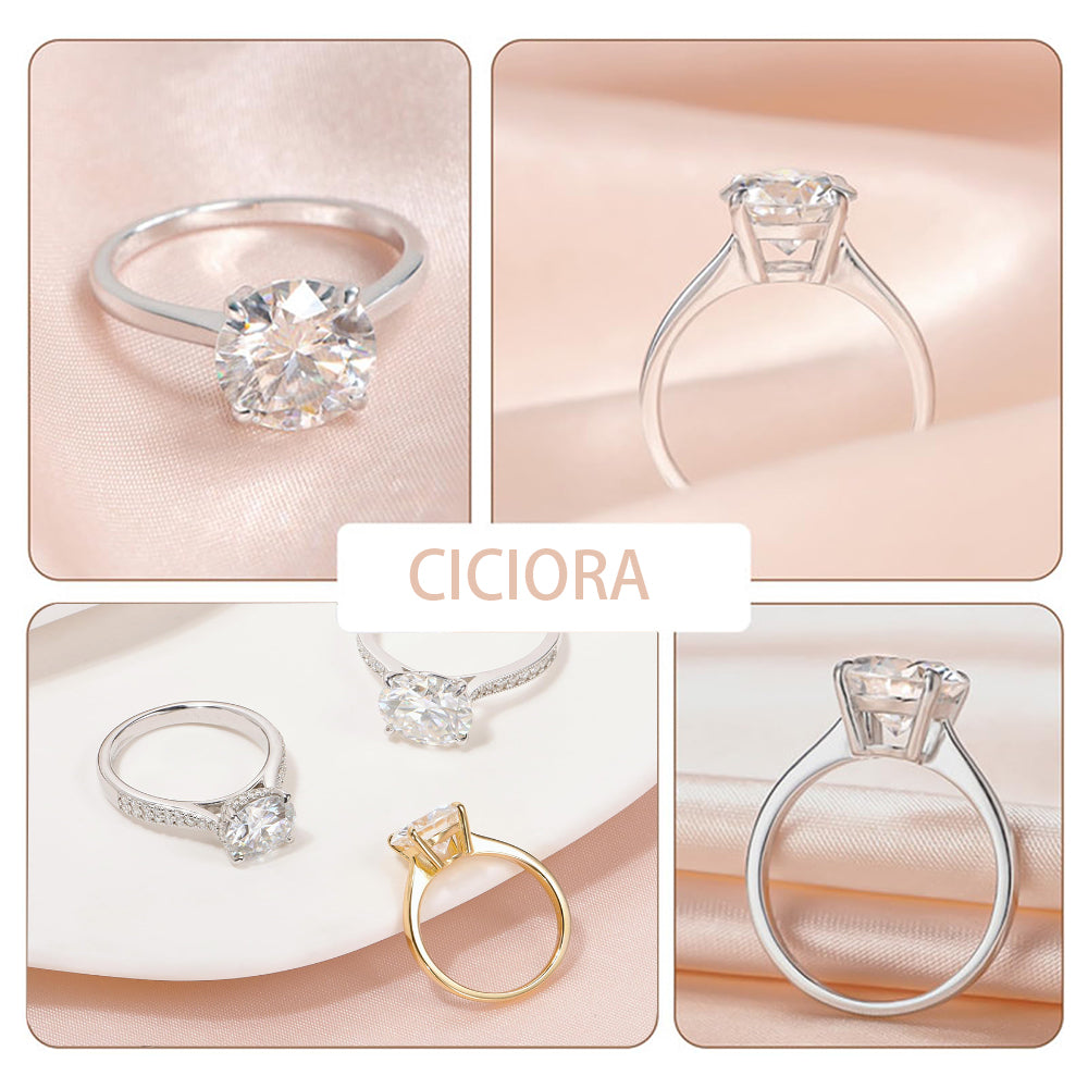 Round Solitaire Lab Grown Diamond Engagement Ring