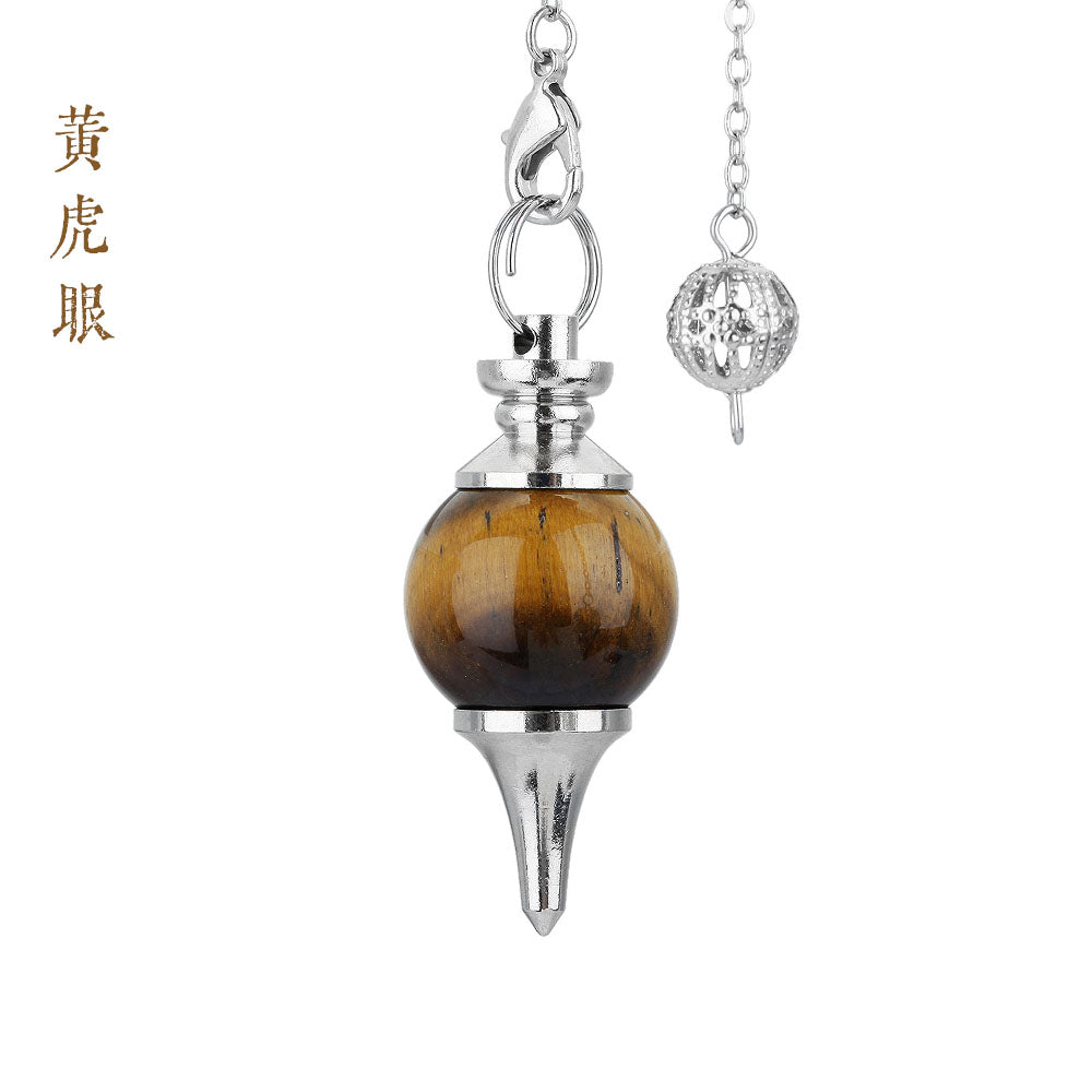 Planet | Natural crystal round bead cone-shaped spiritual ornament