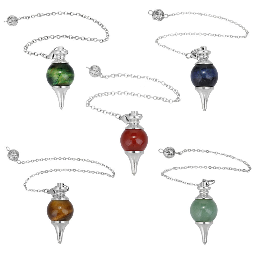 Planet | Natural crystal round bead cone-shaped spiritual ornament