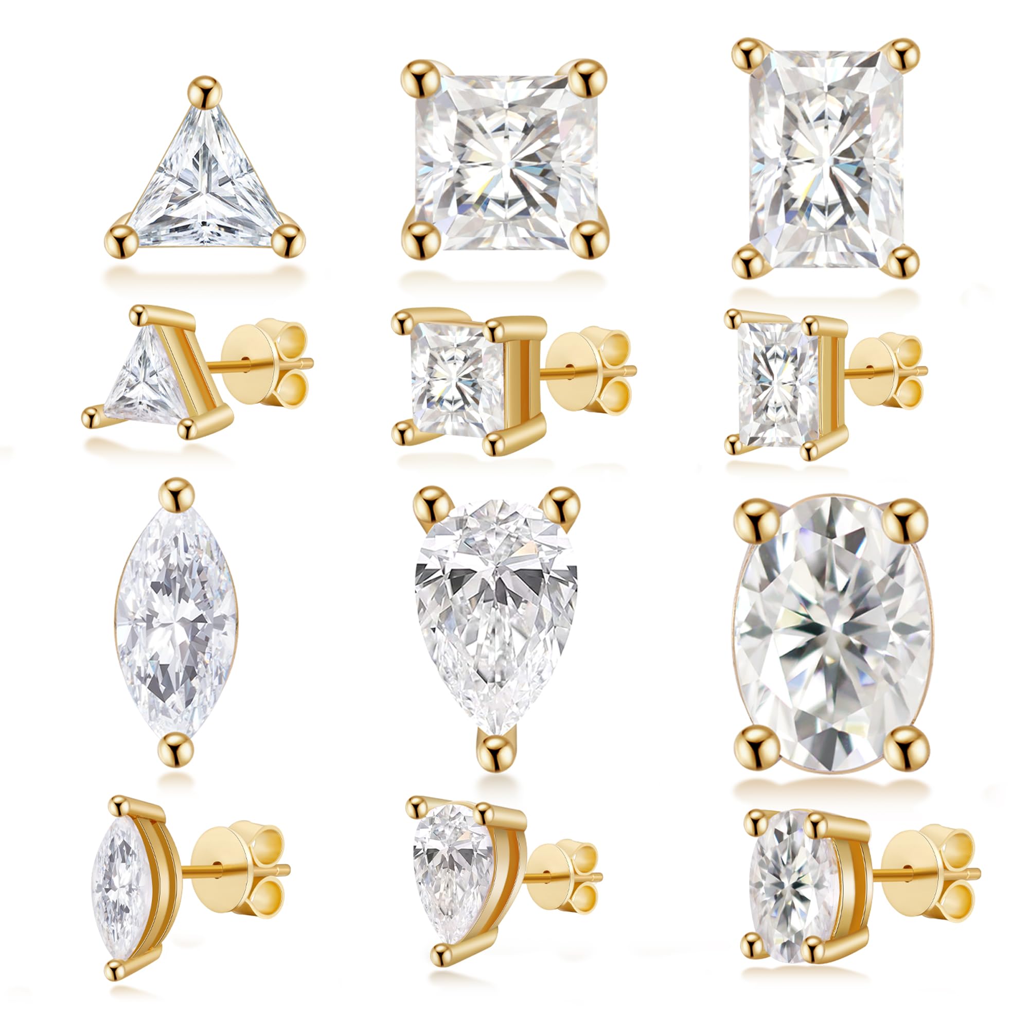 Oval Cut Lab Grown Diamond Stud Earrings