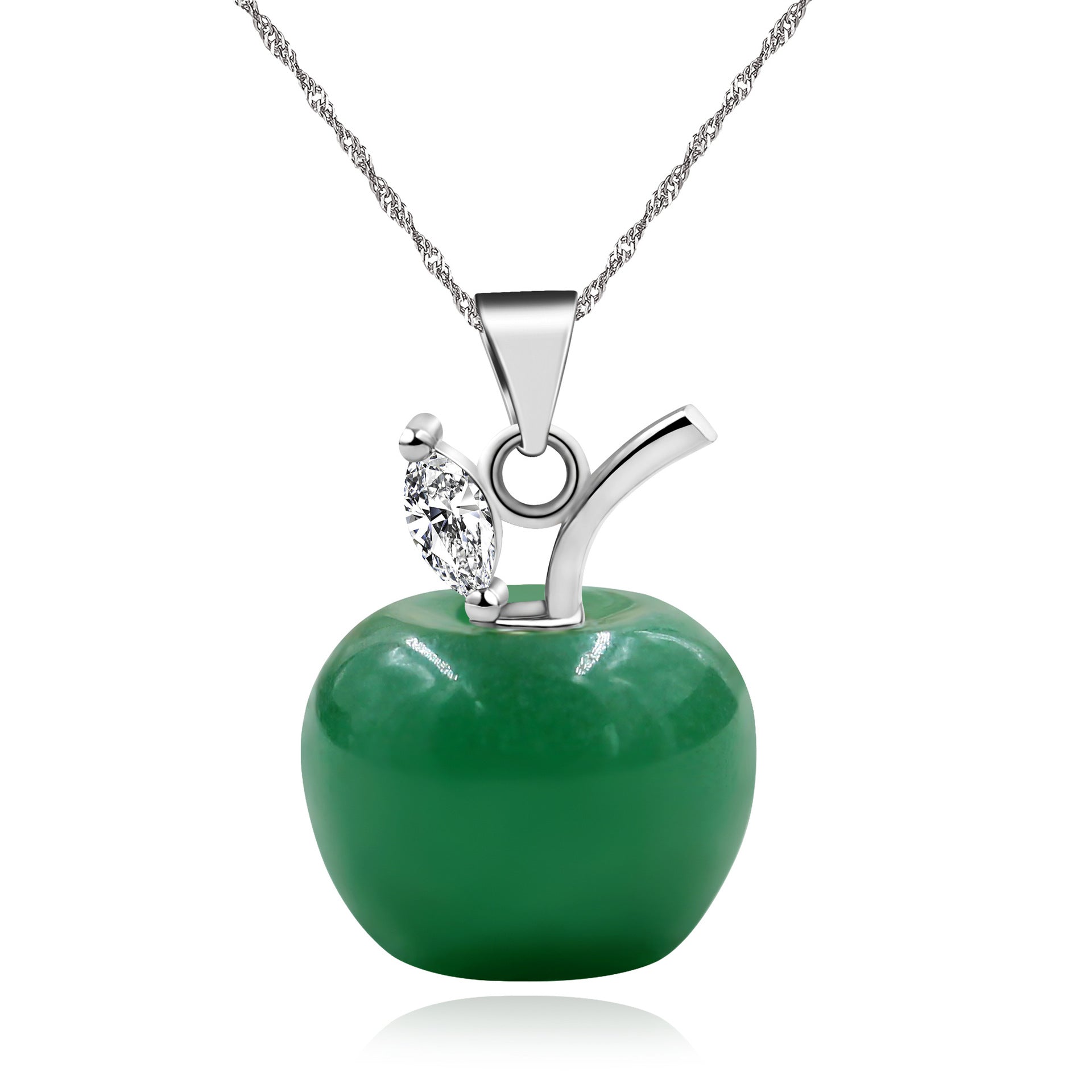 Christmas Natural Crystal Christmas Eve Apple Pendant