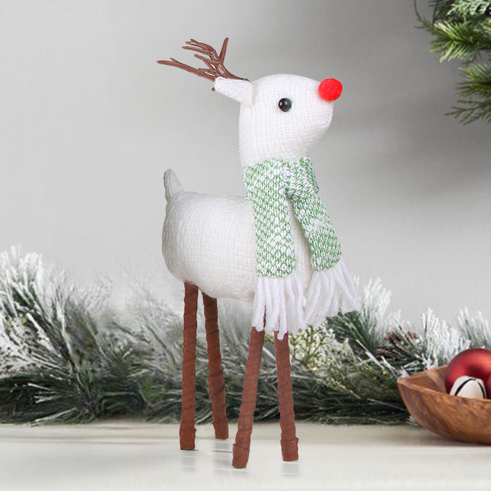 Christmas Little Elk Plaid Non-woven Decoration Desktop Ornaments