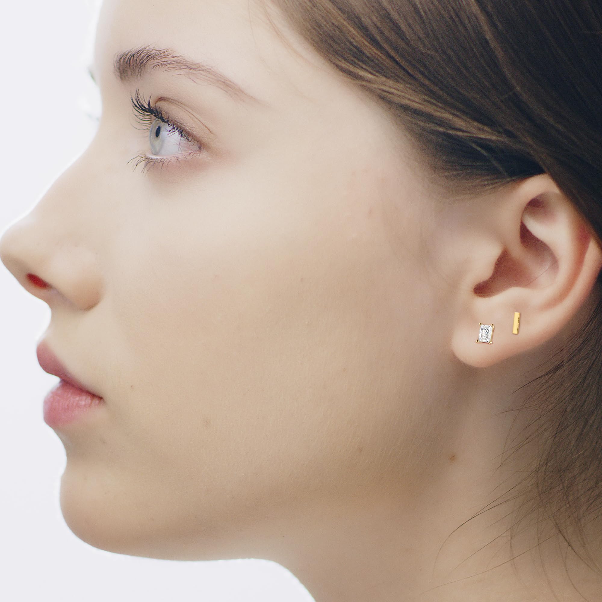 Radiant Cut Lab Grown Diamond Stud Earrings
